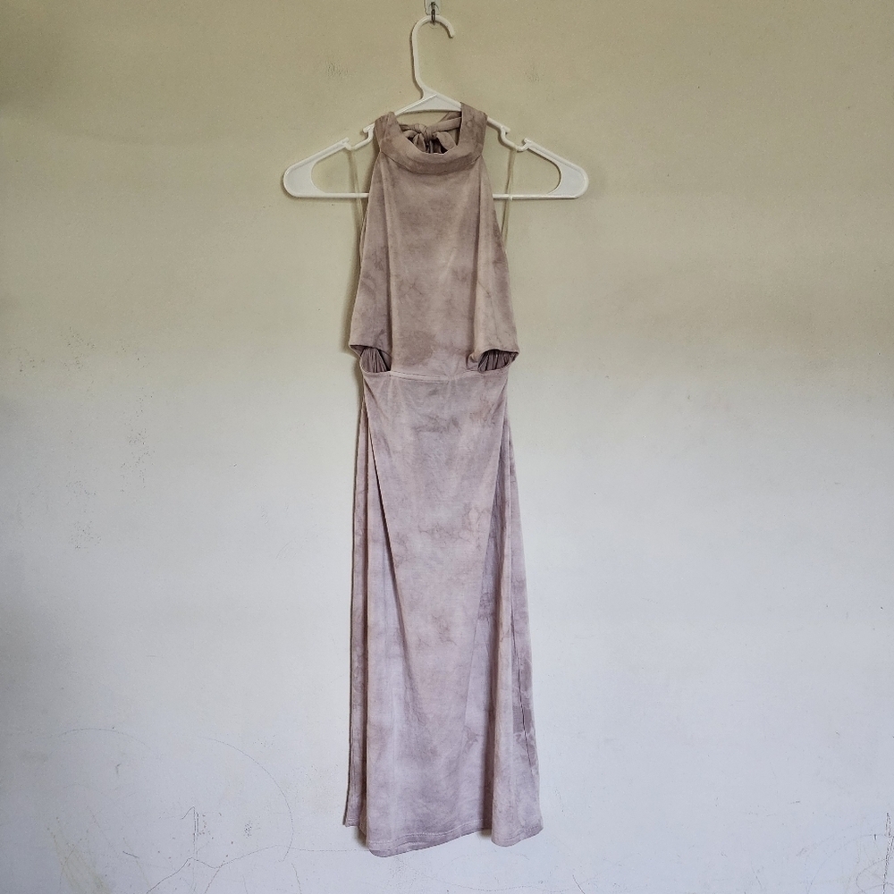 Rachel Pally Bamboo Tie-dye Cutout Halter Midi Dress size Medium